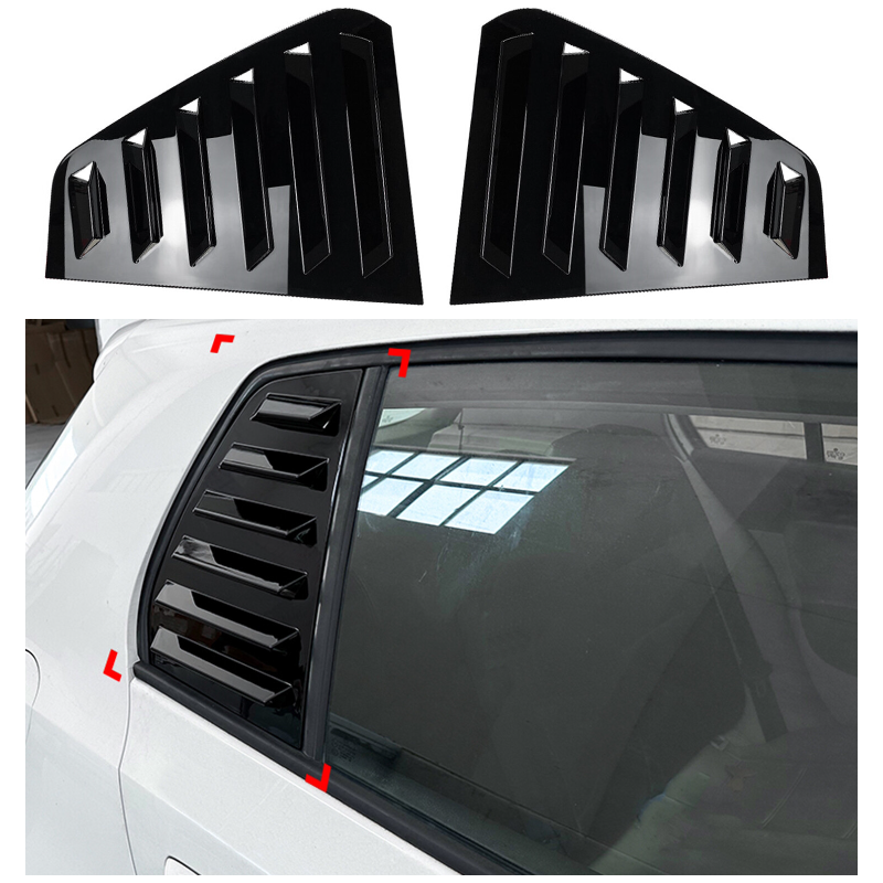Sportliche Tuning-Gitter für die hinteren Seitenfenster für den VW Golf 6 2009-2014.