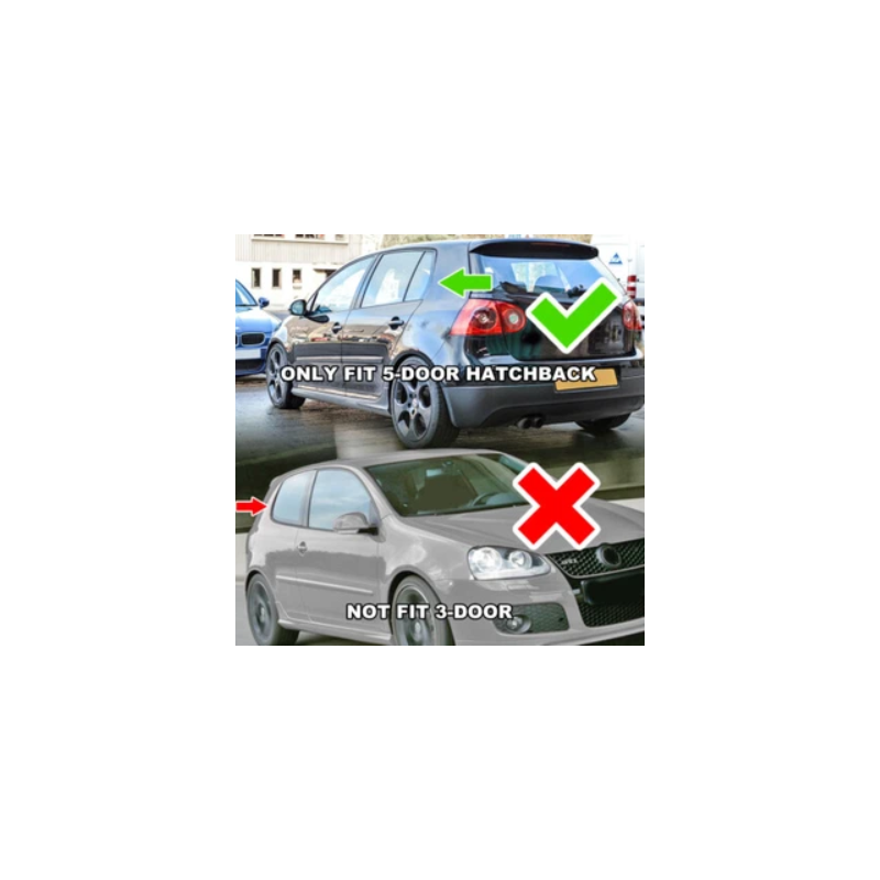 Sportliche Tuning-Gitter für die hinteren Seitenscheiben des VW Golf 5 MK5 2004-2009.