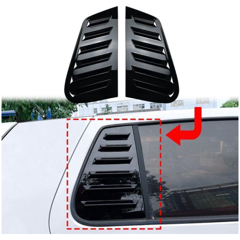 Sportliche Tuning-Gitter für die hinteren Seitenscheiben für den Volkswagen Golf 4 MK4 1997-2006.