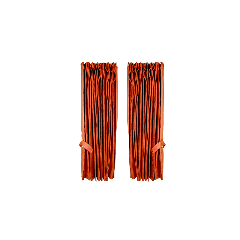 LKW Sattelzug Frontscheiben-Vorhang-Set, braune Farbe.