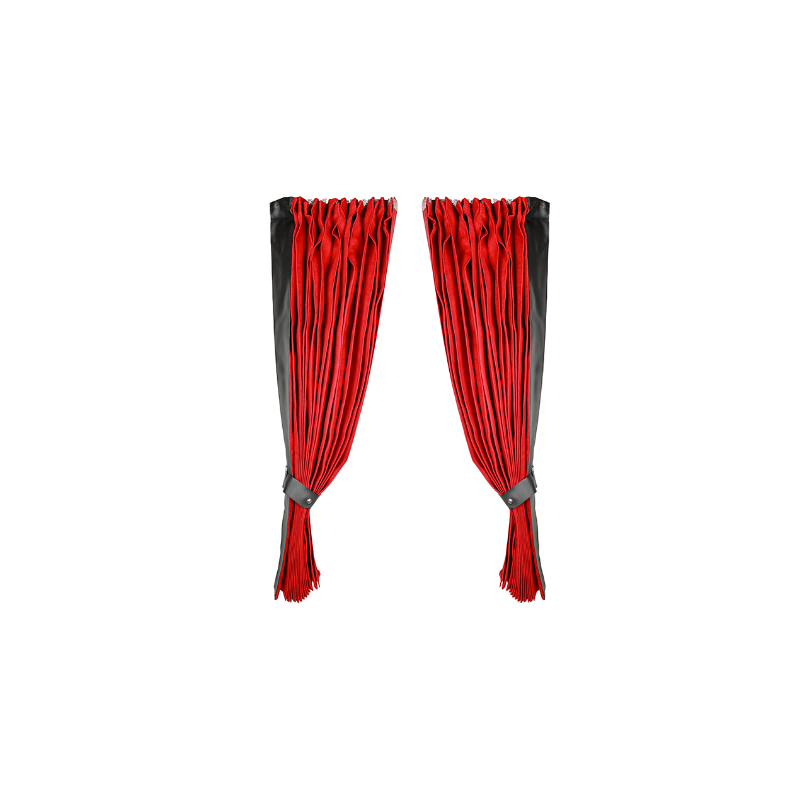 LKW / Sattelzug Frontscheiben-Vorhang-Set - Rote Farbe