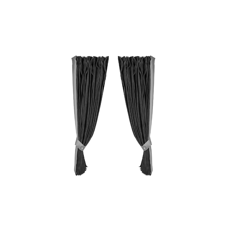 LKW-Frontscheiben-Vorhang-Set, Schwarz mit Grau