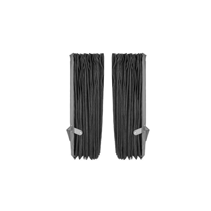 LKW-Frontscheiben-Vorhang-Set, Schwarz mit Grau