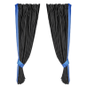 LKW- / Lkw-Frontscheibenvorhang-Set, schwarz mit blau