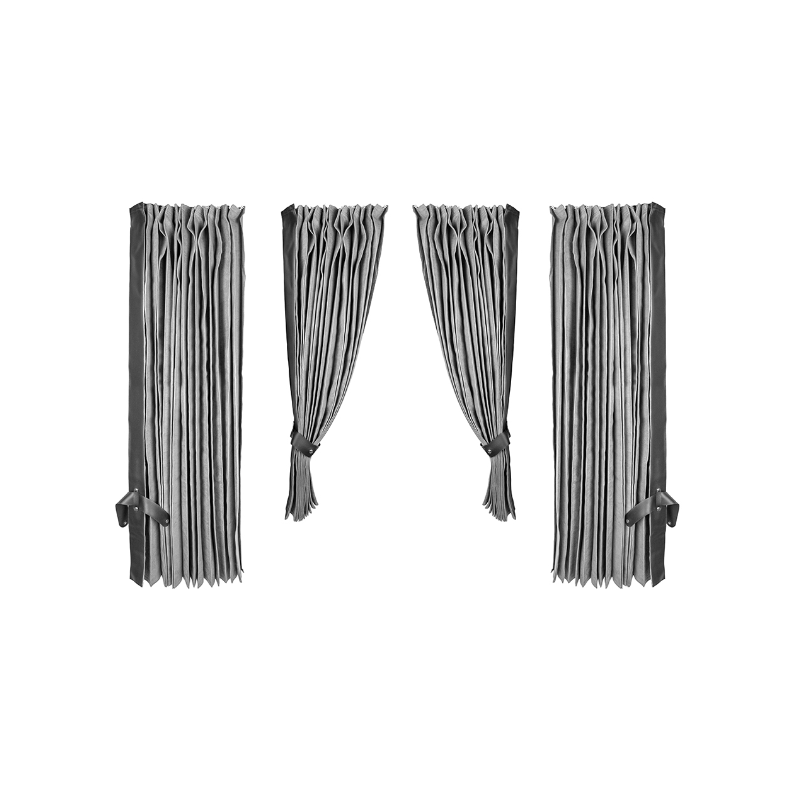 LKW-Vorhang-Set, Grau, 4-teilig