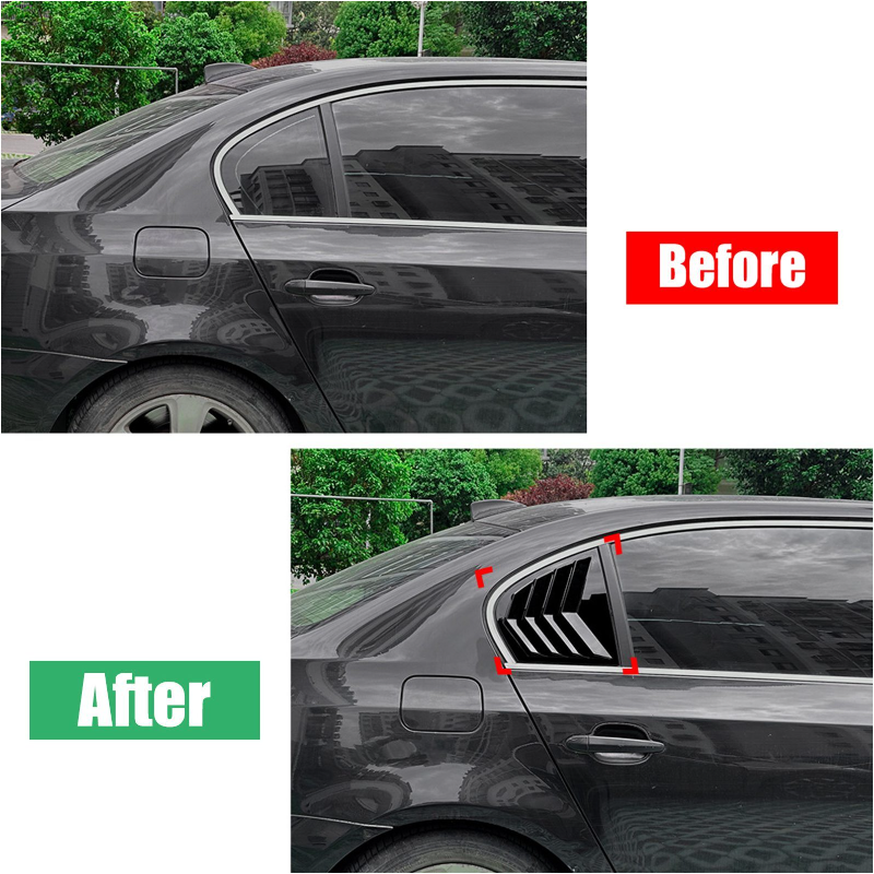 Sportliche Gitter für die hinteren Seitenscheiben für BMW 5 E60 E61 04-10 tunen.