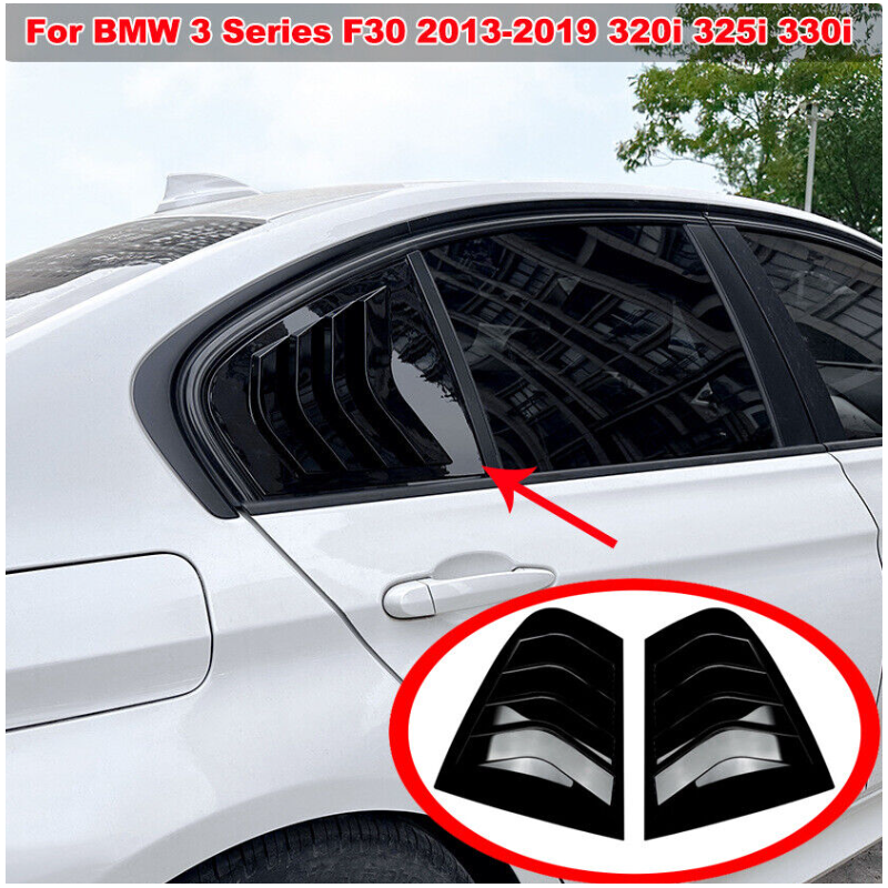 Sportliche Gitter für die hinteren Seitenscheiben für BMW-3 F30 2012-2019-Tuning