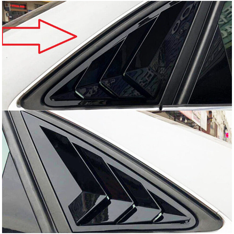 Sportliche Gitter für die hinteren Seitenfenster für Audi A4 2009-2014 Tuning.