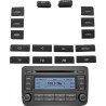 Satz von Tasten für das Radio-Panel für VW Golf 5, Touran, Caddy, Passat, Jetta 1K0035186