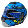 Motorradhelm X-ONE blau mit gelb L Nr. 285
