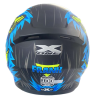 Motorradhelm X-ONE blau mit gelb L Nr. 285