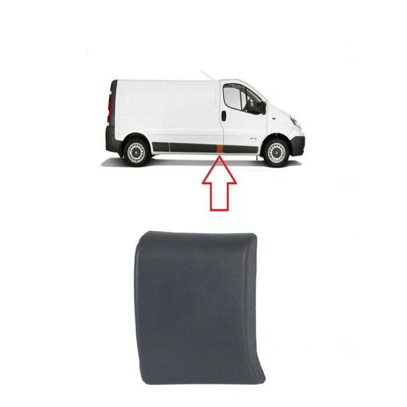 Seitenabdeckung der Verkleidung Renault Traffic, Opel Vivaro rechts, Grau