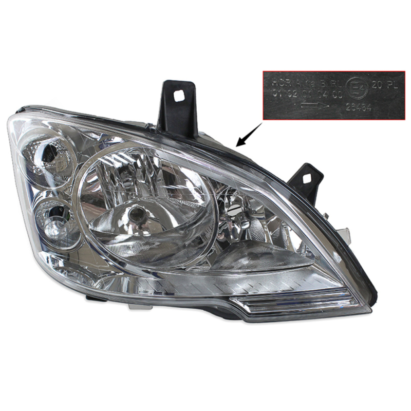 Scheinwerfer, rechte Seite, mit Motor für Mercedes Vito, Viano 2010-2015.