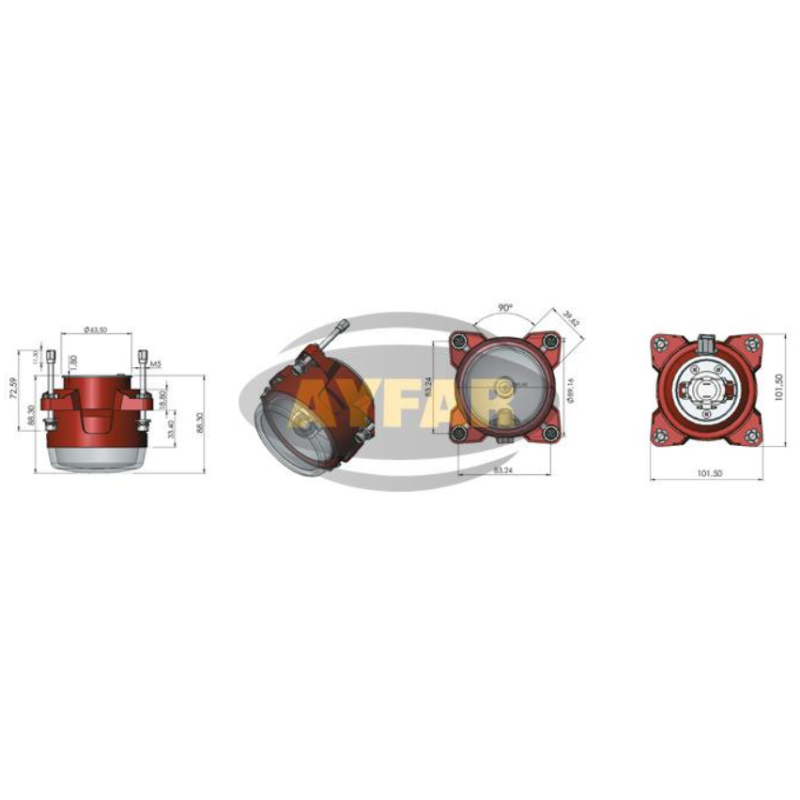 Scheinwerfer für Fernlicht für Busse, Lastwagen.