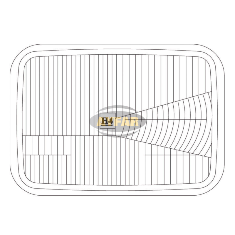 Scheinwerferglas, rechte Seite für Mercedes 207, 208, 209