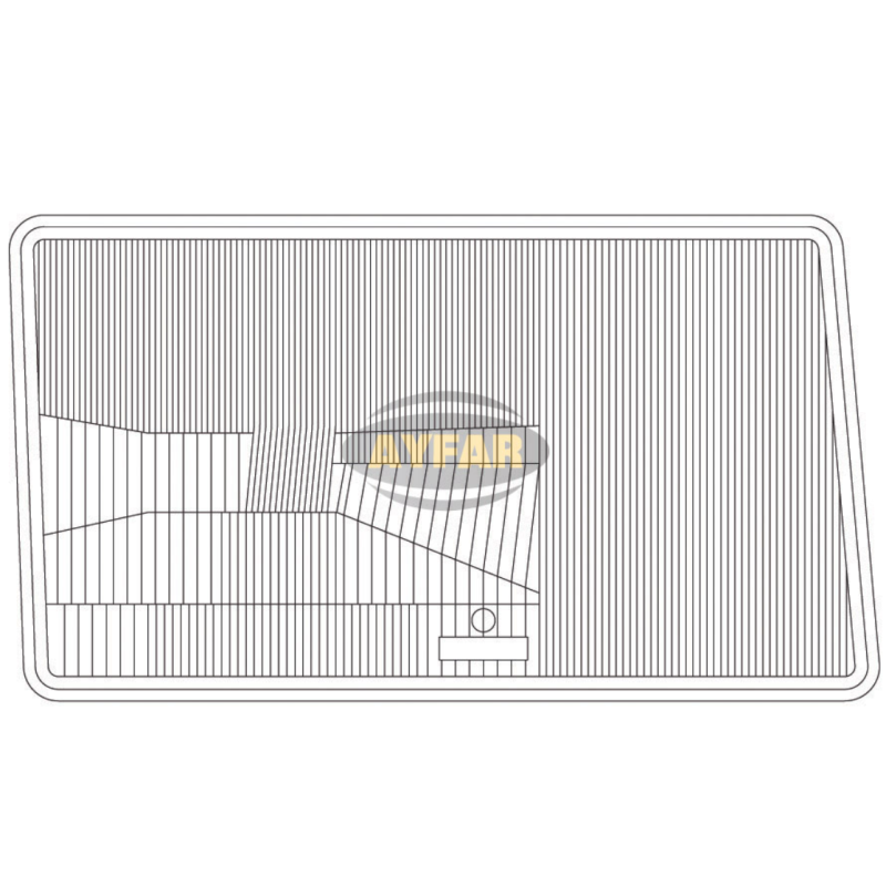Scheinwerferglas, linke Seite Mercedes W124 1985-1993.