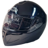 Motorradhelm Schwarz mit Schwarz, Größe L No066.