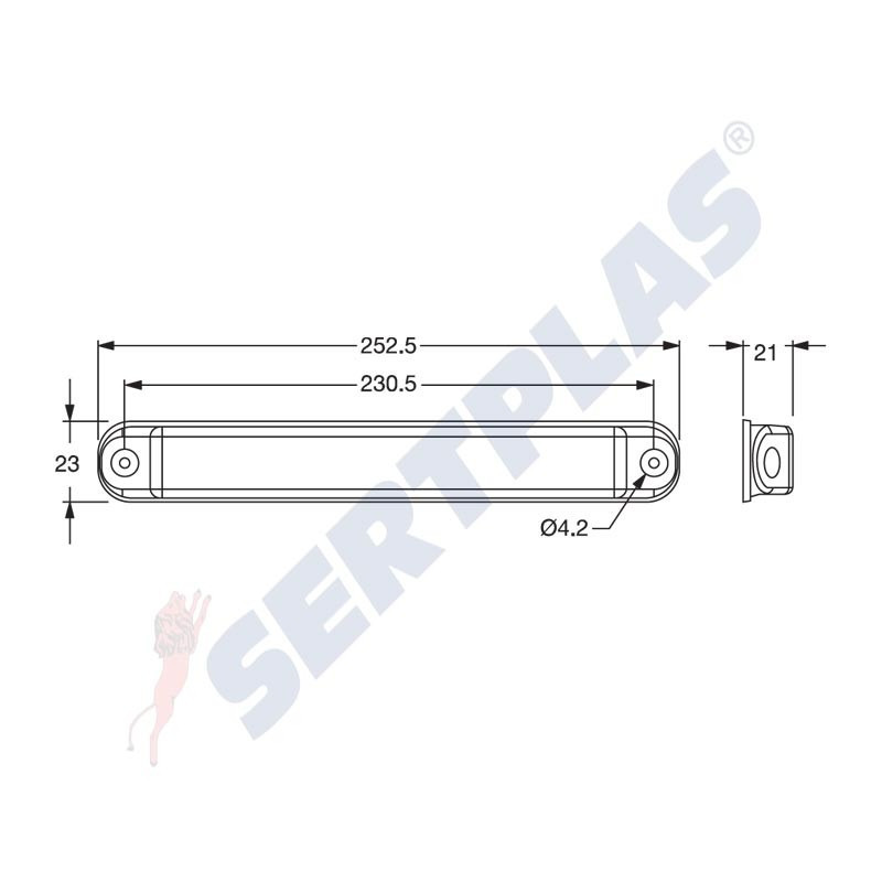 Dimension, gelb, 18 LED, 12-24V, 408 Lumen