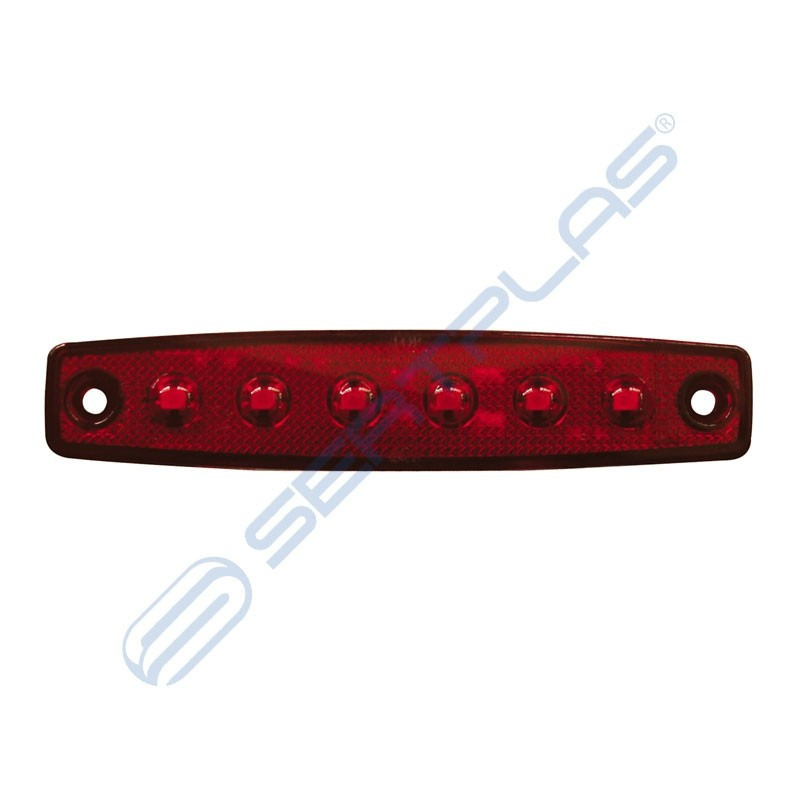Dimension, rot 6 LED 12-24V 85.5mm