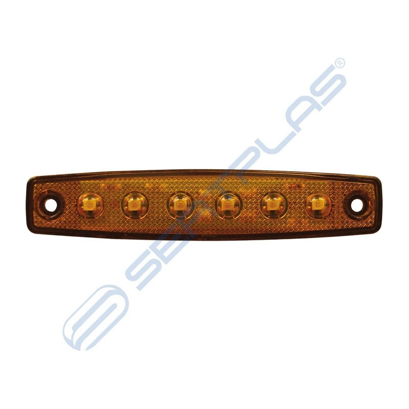 Dimension, gelbe 6 LEDs 12-24V 85.5mm