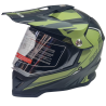 Cross-Helm für Motorrad, Schwarz mit Grün, matt, Größe M Nr. 155