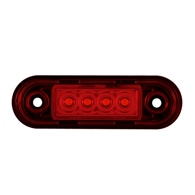 Dimension, rot 4 LED 12-24V 83mm