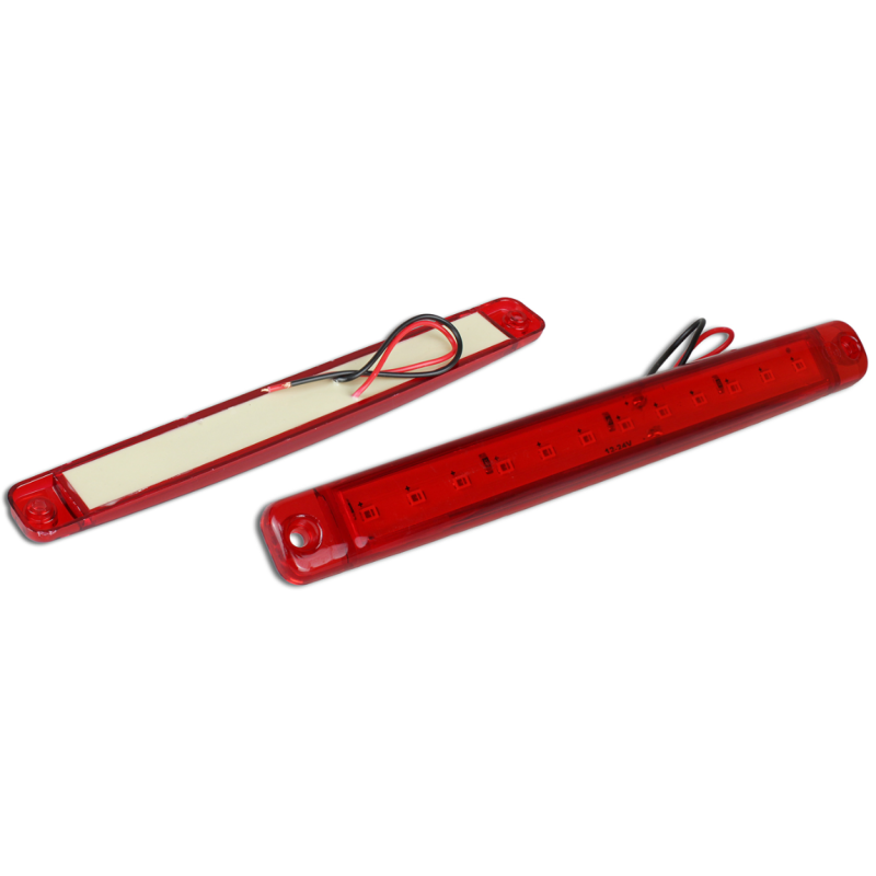 Dimension, rot 12 LED 12-24V 170mm