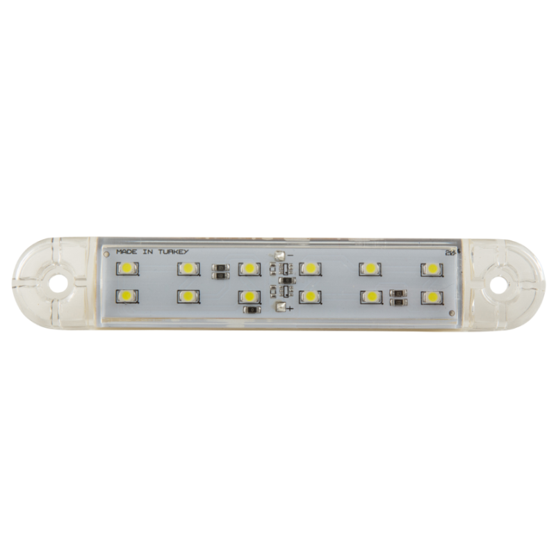 Dimensionen, weiß, 12 LED, 12-24V, 130mm
