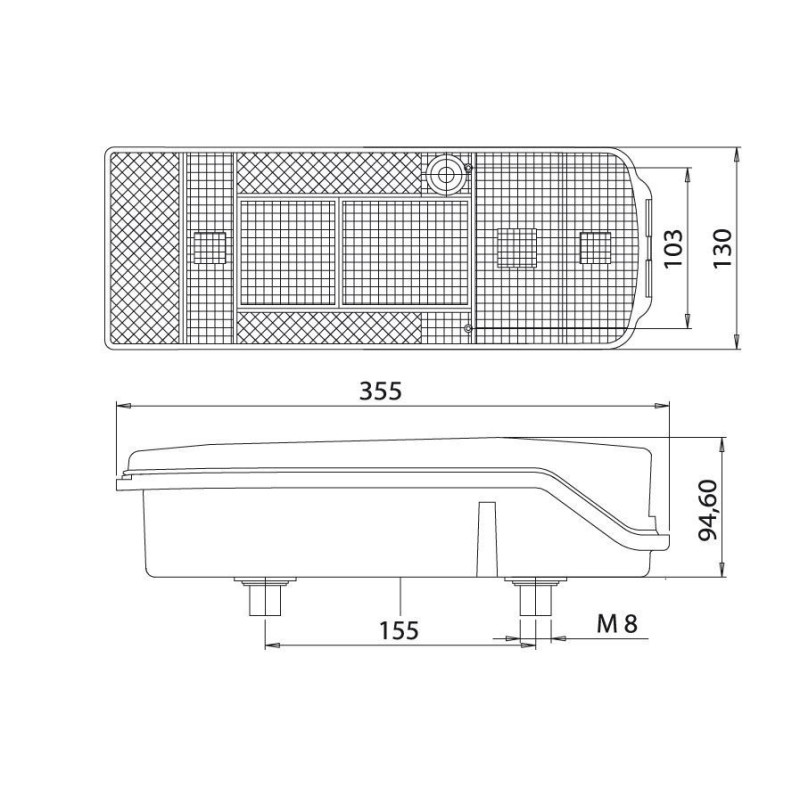 Stoppen Sie den Volvo FE-FL (2001-..) mit Überkopf, RH.