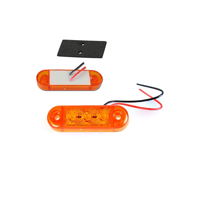 LED-Begrenzungsleuchte FR0171 3 LED Gelb 12-24V 63mm