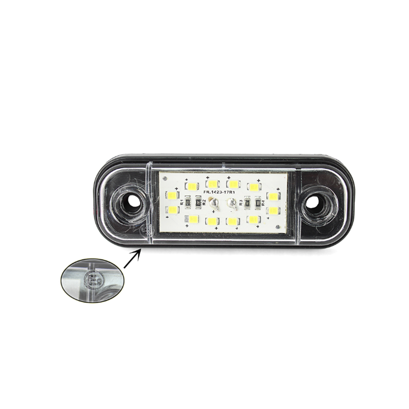 12 weiße LED-Umrissleuchten FR0175B 12-24V 84mm