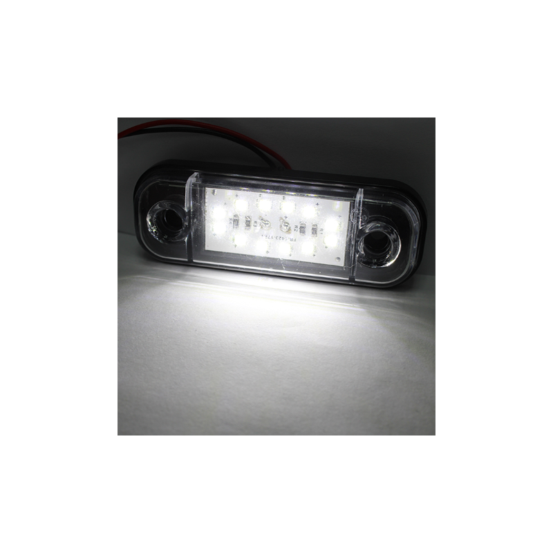 Begrenzungsleuchte weiß 12 LED FR0175B 12-24V 84mm.