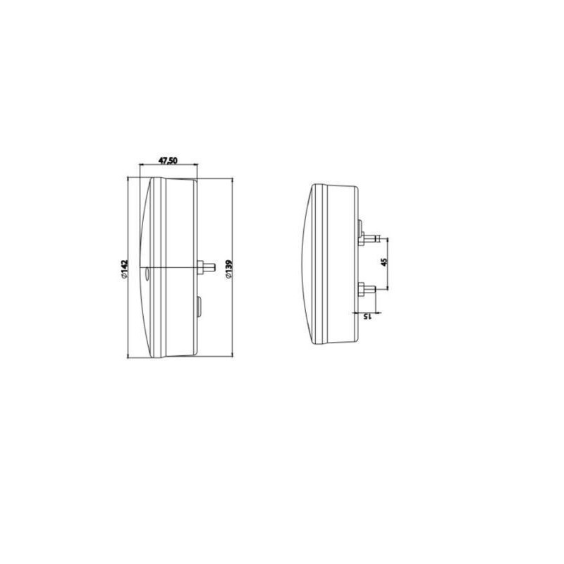 Stop Hamburger LED 12V-24V gelb+rot 201618SK