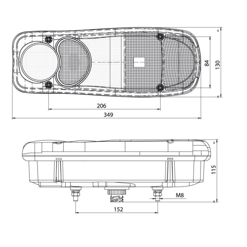 Rücklicht Renault, Daf Links, Mit Kabel 1610114080 37580000