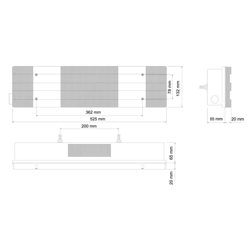 Bremslicht für Mercedes Axor YP-127K mit Kabel.