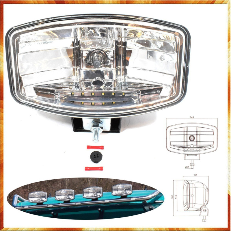 Halogen Rechteckig, H4 LED M 710621