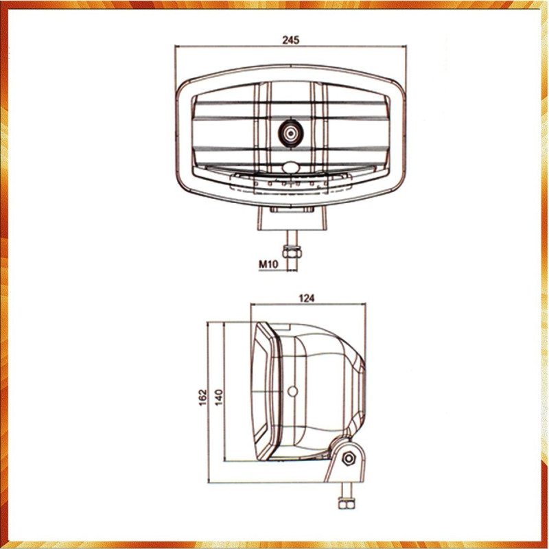 Halogen Rechteckig, H4 LED M 710621