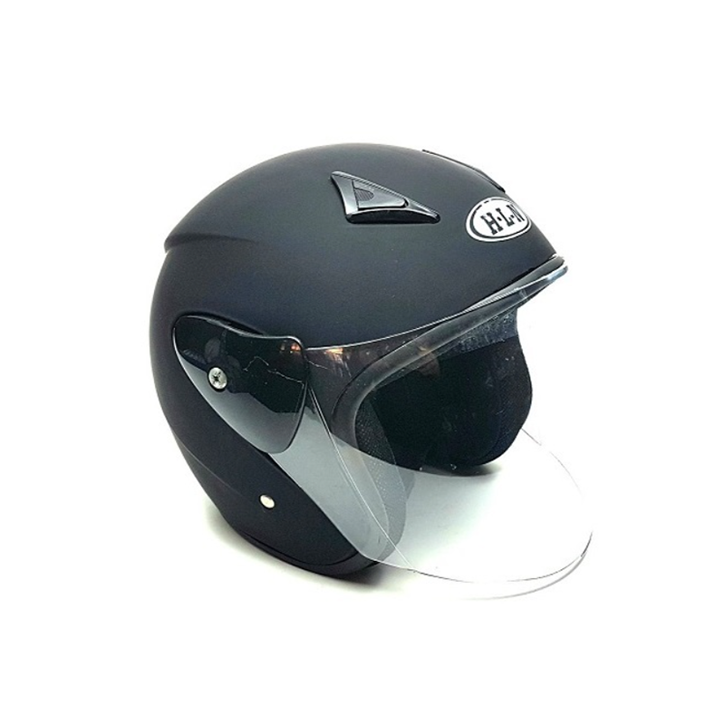 Motorradhelm in mattem Schwarz 5172