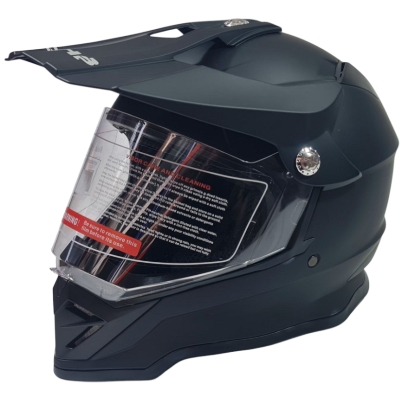 Crosshelm für Motorrad, schwarz, matt, Größe L No063.