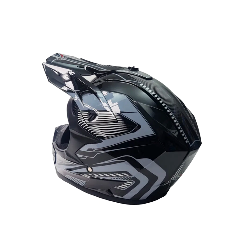 Motorrad-Crosshelm, schwarz mit grau, L A3616