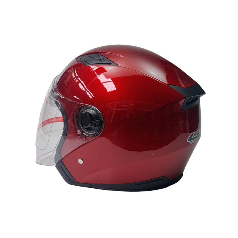 Motorradhelm für Roller, Motorrad Rot